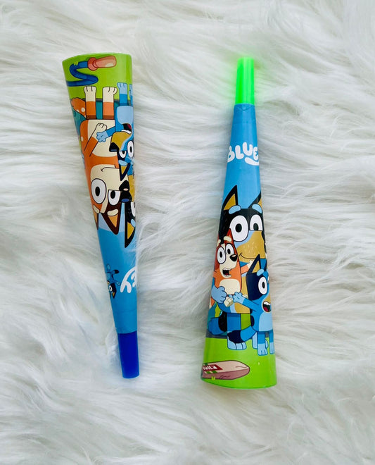 Bluey themed paper trumpet 6 pcs